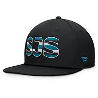 Men's Fanatics Black San Jose Sharks Authentic Pro Rink Snapback Hat