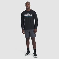 T-shirt à manches longues Fanatics noir authentique des Sharks de San Jose pour homme