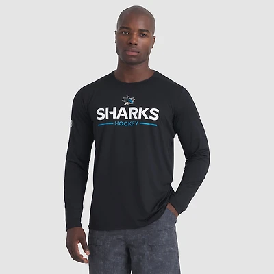 Men's Fanatics Black San Jose Sharks Authentic Pro Rink Tech Long Sleeve T-Shirt