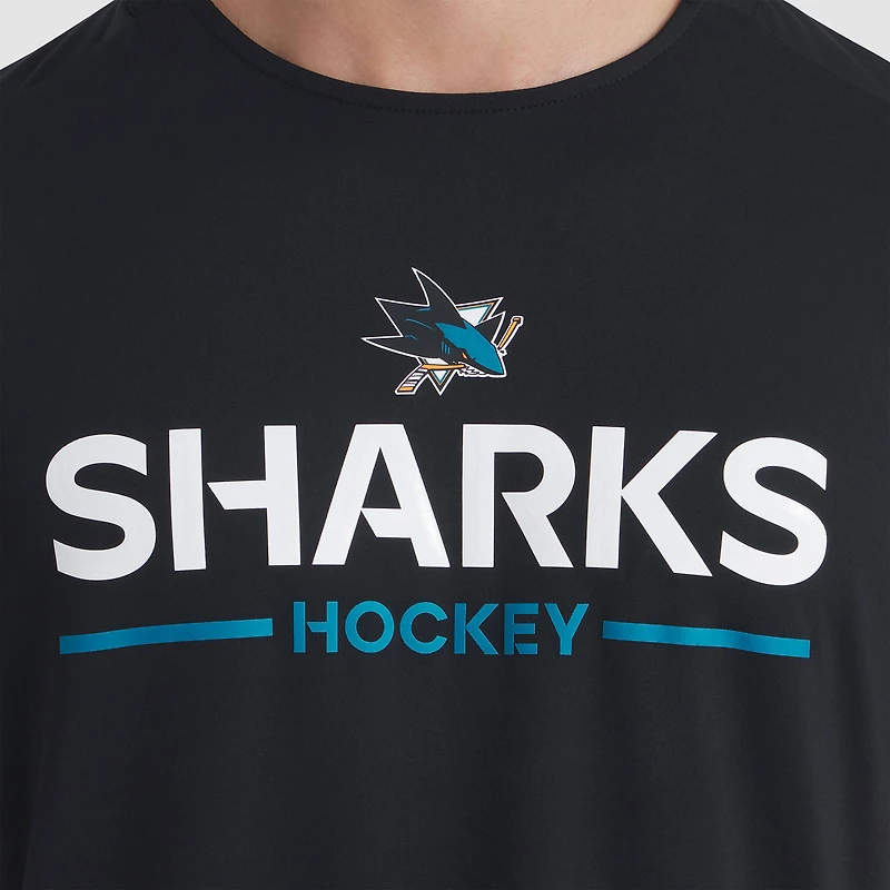 Men's Fanatics Black San Jose Sharks Authentic Pro Rink Tech T-Shirt