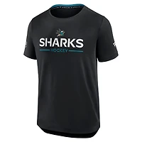 Men's Fanatics Black San Jose Sharks Authentic Pro Rink Tech T-Shirt