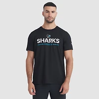 T-shirt technique authentique Pro Rink des Sharks de San Jose pour homme, noir, Fanatics