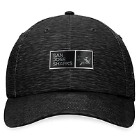 Men's Fanatics  Black San Jose Sharks Authentic Pro Road Adjustable Hat