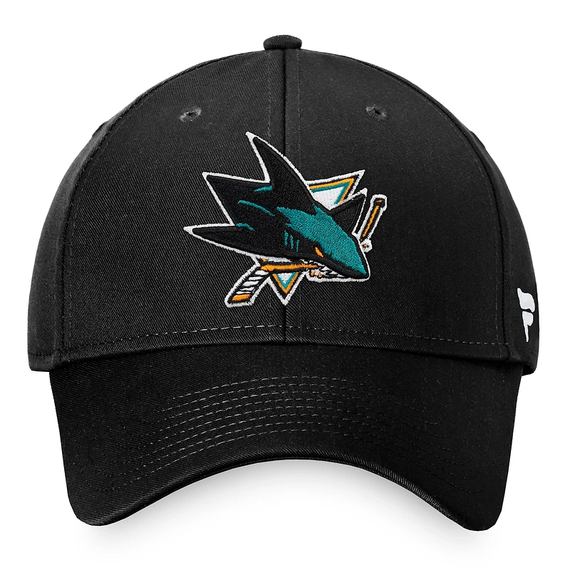 Men's Fanatics Black San Jose Sharks Core Adjustable Hat