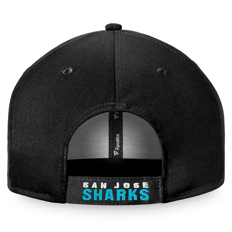Men's Fanatics Black San Jose Sharks Core Adjustable Hat