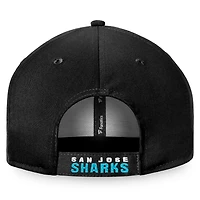 Men's Fanatics Black San Jose Sharks Core Adjustable Hat