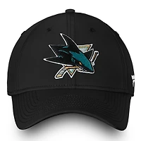 Men's Fanatics Black San Jose Sharks Core Elevated Speed Flex Hat