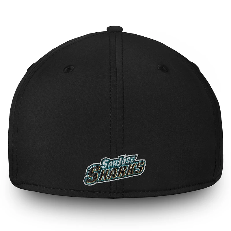Men's Fanatics Black San Jose Sharks Core Elevated Speed Flex Hat