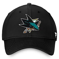 Men's Fanatics Black San Jose Sharks Core Primary Logo Flex Hat