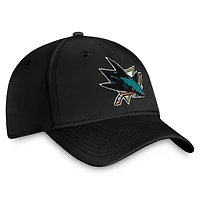 Men's Fanatics Black San Jose Sharks Core Primary Logo Flex Hat