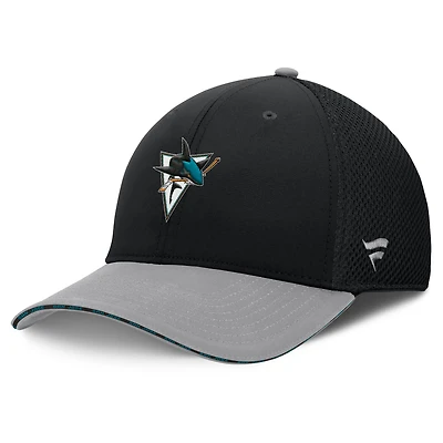 Men's Fanatics Black San Jose Sharks Fundamentals Span Flex Hat