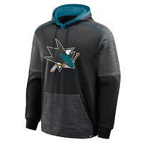 Men's Fanatics Black San Jose Sharks Goaltender Defender Pullover Hoodie