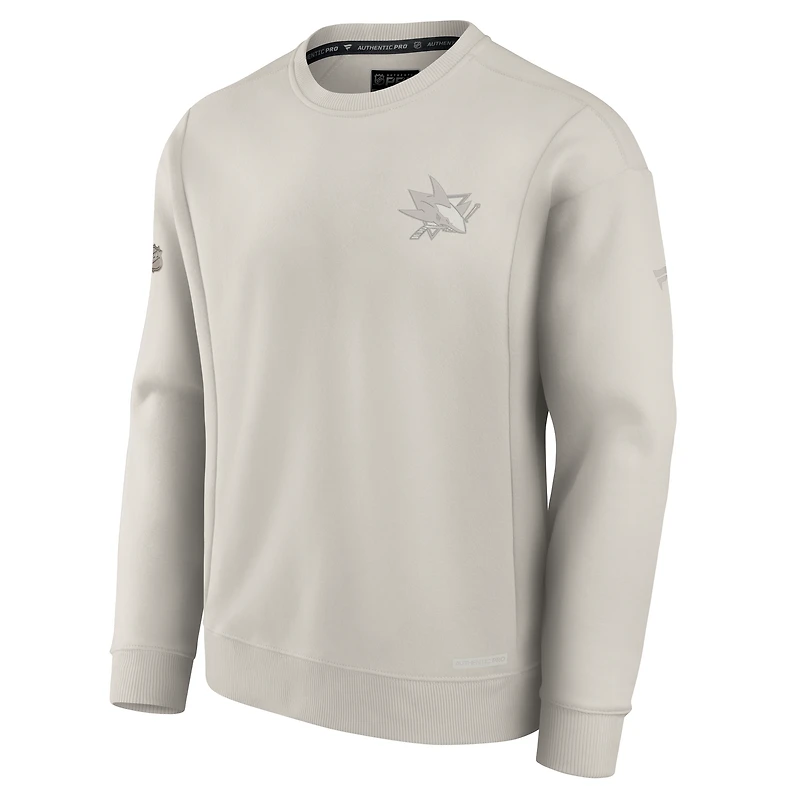 Sweat-shirt polaire authentique Fanatics gris San Jose Sharks pour homme