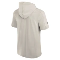 Sweat à capuche manches courtes Fanatics gris authentique San Jose Sharks pour homme