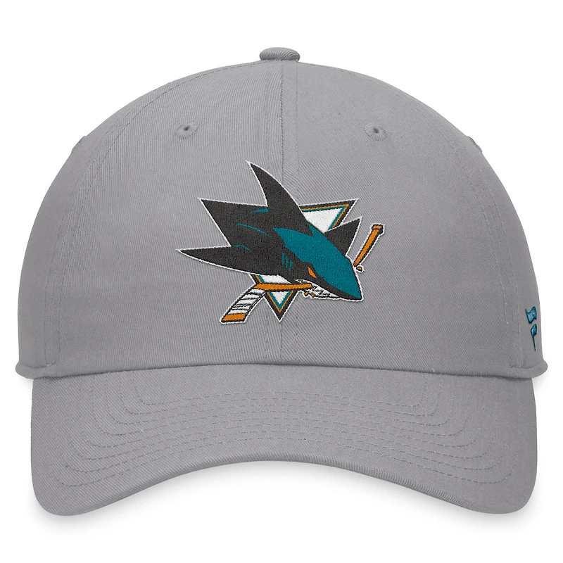Men's Fanatics Gray San Jose Sharks Extra Time Adjustable Hat