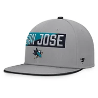 Casquette snapback Fundamentals Duo Split Logo des Sharks de San Jose pour hommes Fanatics grise