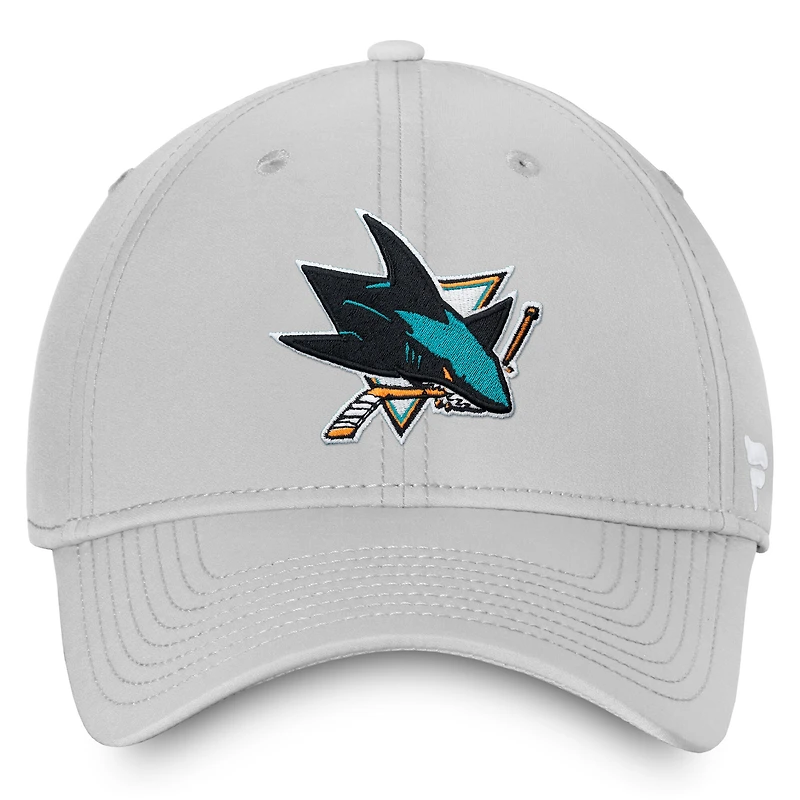 Men's Fanatics Gray San Jose Sharks Primary Logo Core Flex Hat