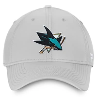 Men's Fanatics Gray San Jose Sharks Primary Logo Core Flex Hat