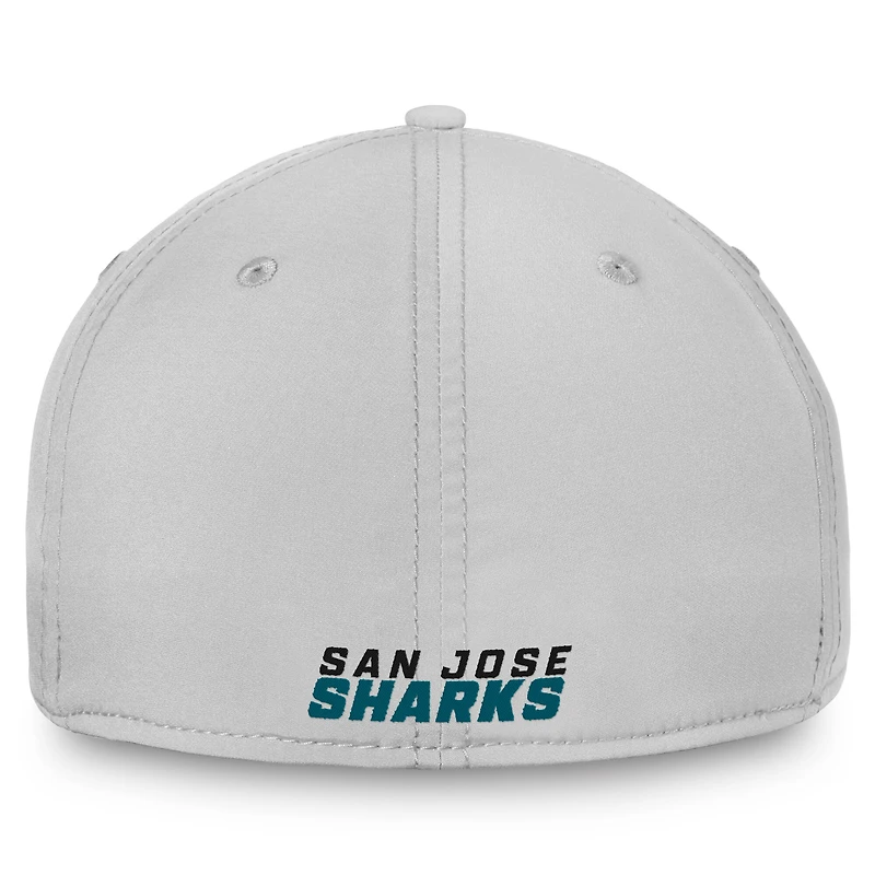 Men's Fanatics Gray San Jose Sharks Primary Logo Core Flex Hat