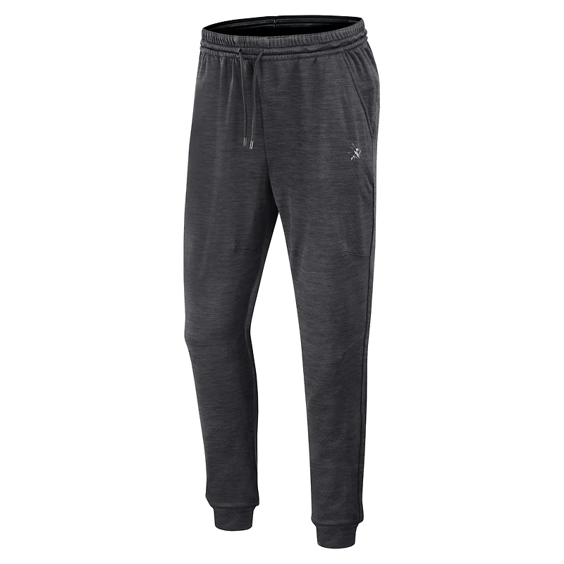 Pantalon de survêtement en polaire authentique Pro Fanatics Heather Charcoal San Jose Sharks pour hommes