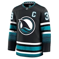 Maillot de qualité supérieure alternatif noir Logan Couture des Sharks San Jose pour hommes