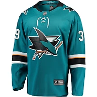 Men's Fanatics Logan Couture Teal San Jose Sharks  Breakaway Jersey