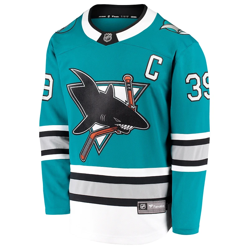 Maillot Fanatics Logan Couture Teal Breakaway des Sharks de San Jose pour homme