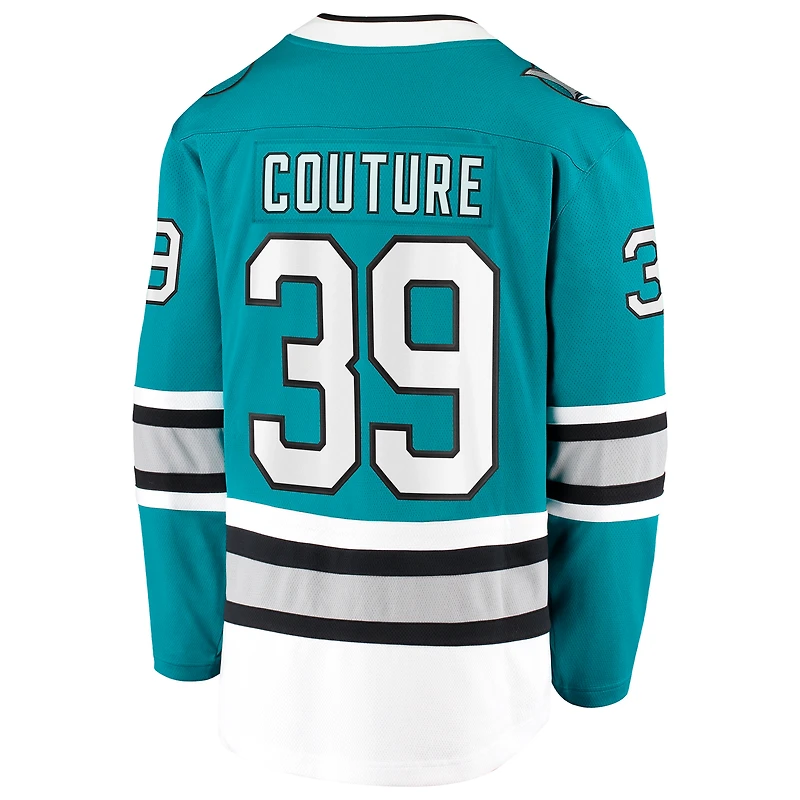 Maillot Fanatics Logan Couture Teal Breakaway des Sharks de San Jose pour homme
