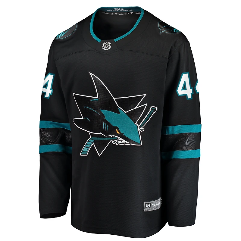 Maillot de joueur Premier Breakaway des Sharks San Jose Fanatics Marc-Edouard Vlasic noir pour hommes