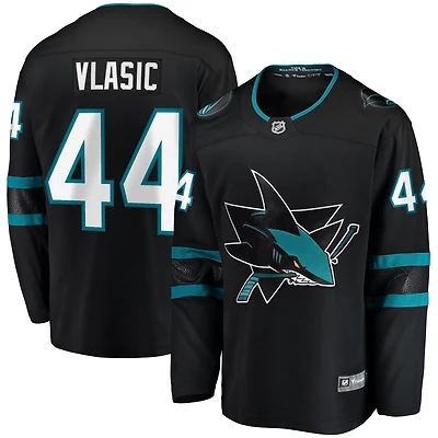 Maillot de joueur Premier Breakaway des Sharks San Jose Fanatics Marc-Edouard Vlasic noir pour hommes