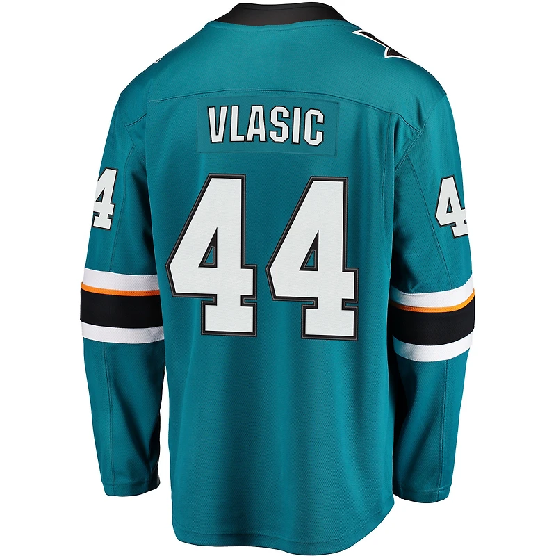 Men's Fanatics Marc-Edouard Vlasic Teal San Jose Sharks Breakaway Jersey