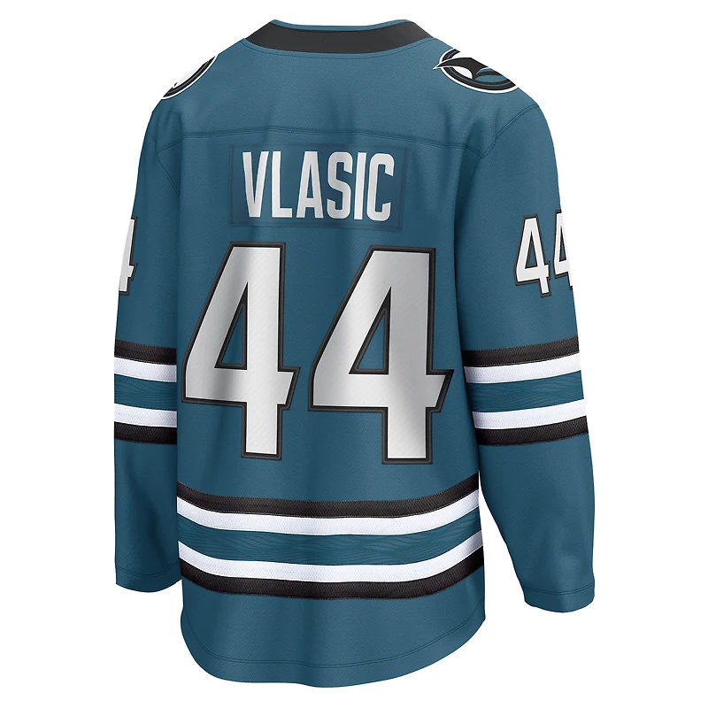 Men's Fanatics Marc-Edouard Vlasic Teal San Jose Sharks Home Breakaway Player Jersey