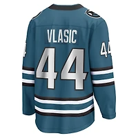 Men's Fanatics Marc-Edouard Vlasic Teal San Jose Sharks Home Breakaway Player Jersey