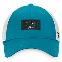 Men's Fanatics Teal/White San Jose Sharks Authentic Pro Rink Trucker Snapback Hat