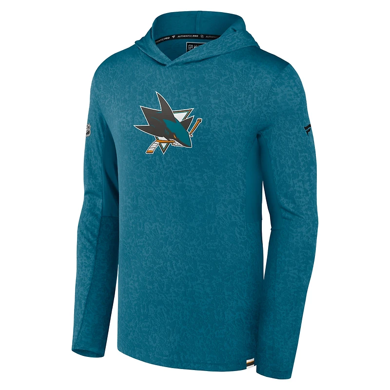 Men's Fanatics  Teal San Jose Sharks Authentic Pro Lightweight Pullover Hoodie