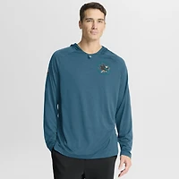 Sweat à capuche raglan authentique Pro Rink des Sharks de San Jose pour hommes Fanatics Teal