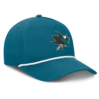 Men's Fanatics Teal San Jose Sharks Authentic Pro Rink Roper A-Frame Adjustable Hat