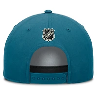 Men's Fanatics Teal San Jose Sharks Authentic Pro Rink Roper A-Frame Adjustable Hat