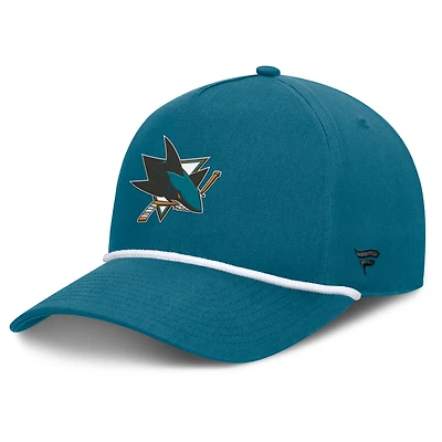 Men's Fanatics Teal San Jose Sharks Authentic Pro Rink Roper A-Frame Adjustable Hat