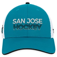 Casquette réglable authentique Pro Rink Trucker Fanatics Sarcelle San Jose Sharks pour hommes