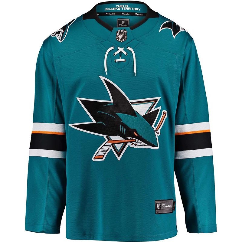 Fanatics Branded Teal San Jose Sharks Breakaway - Maillot vierge