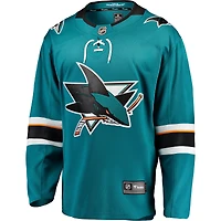 Maillot Fanatics Sarcelle San Jose Sharks Breakaway Domicile pour hommes