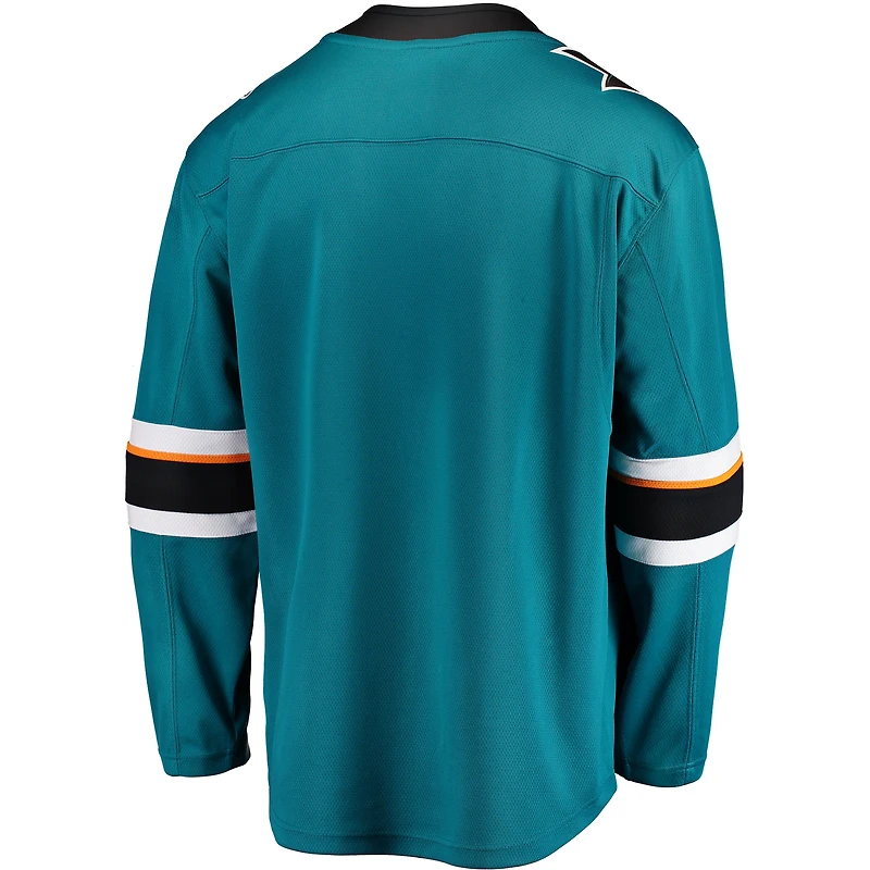 Maillot Fanatics Sarcelle San Jose Sharks Breakaway Domicile pour hommes