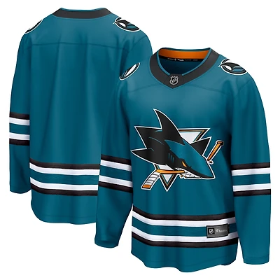 Maillot Fanatics Teal pour homme des Sharks de San Jose à domicile Breakaway