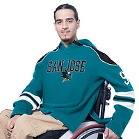 Men's G-III Sports by Carl Banks  Teal San Jose Sharks Adaptive Wear Lord Stanley Hooded Long Sleeve Sweatshirt