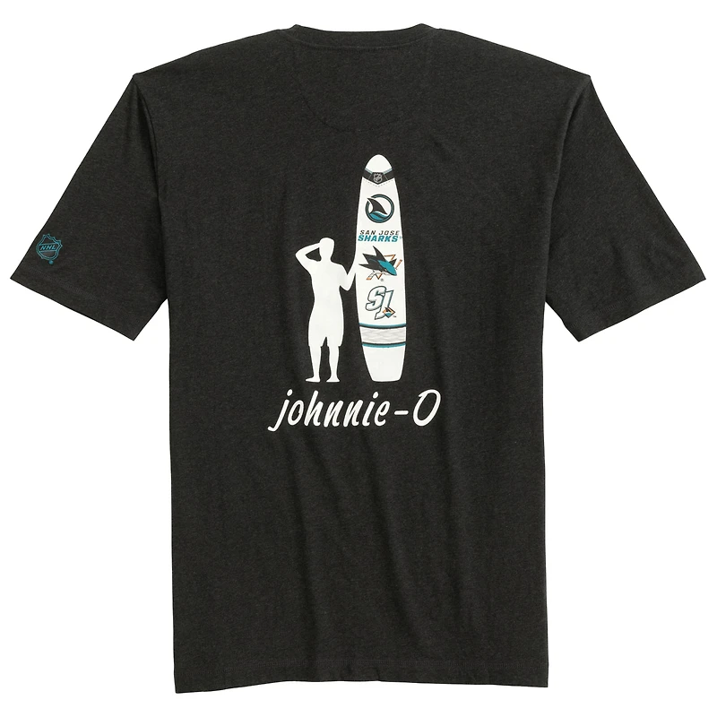 T-shirt Spencer chiné San Jose Sharks anthracite pour homme Johnnie-O
