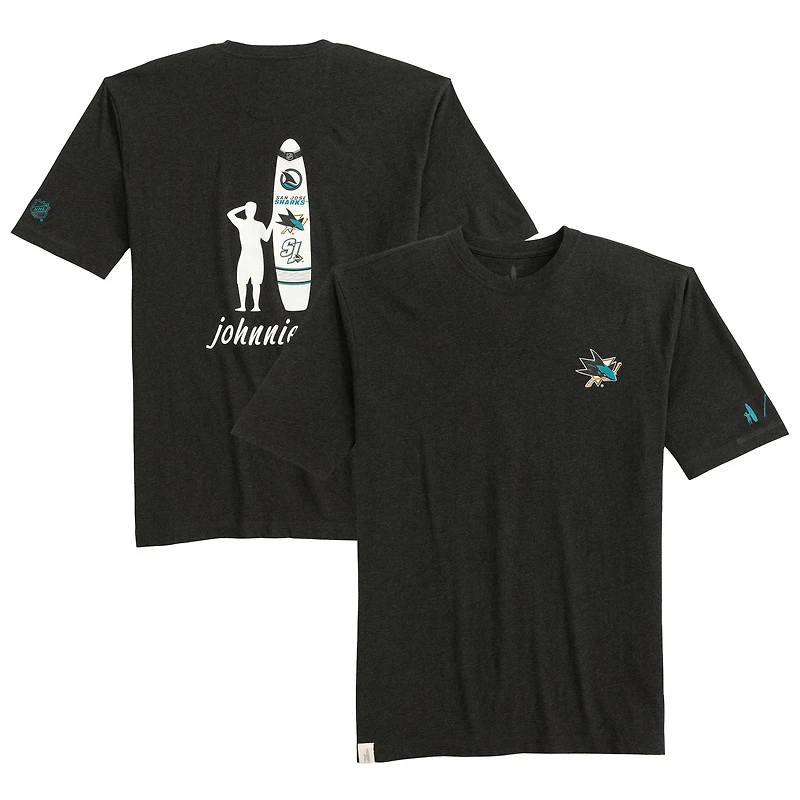 T-shirt Spencer chiné San Jose Sharks anthracite pour homme Johnnie-O