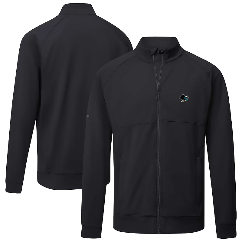 Veste entièrement zippée Insignia Core pour homme, noire, de Levelwear, des Sharks San Jose