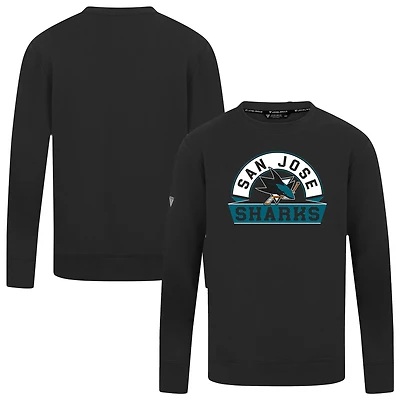 Pull Levelwear noir pour homme, modèle San Jose Sharks Mandate Banner Arch