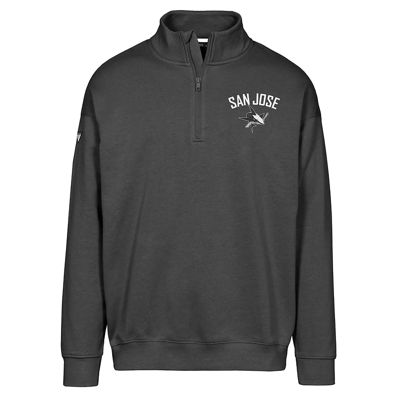 Men's Levelwear Black San Jose Sharks Murray City Capsule Quarter-Zip Sweatshirt